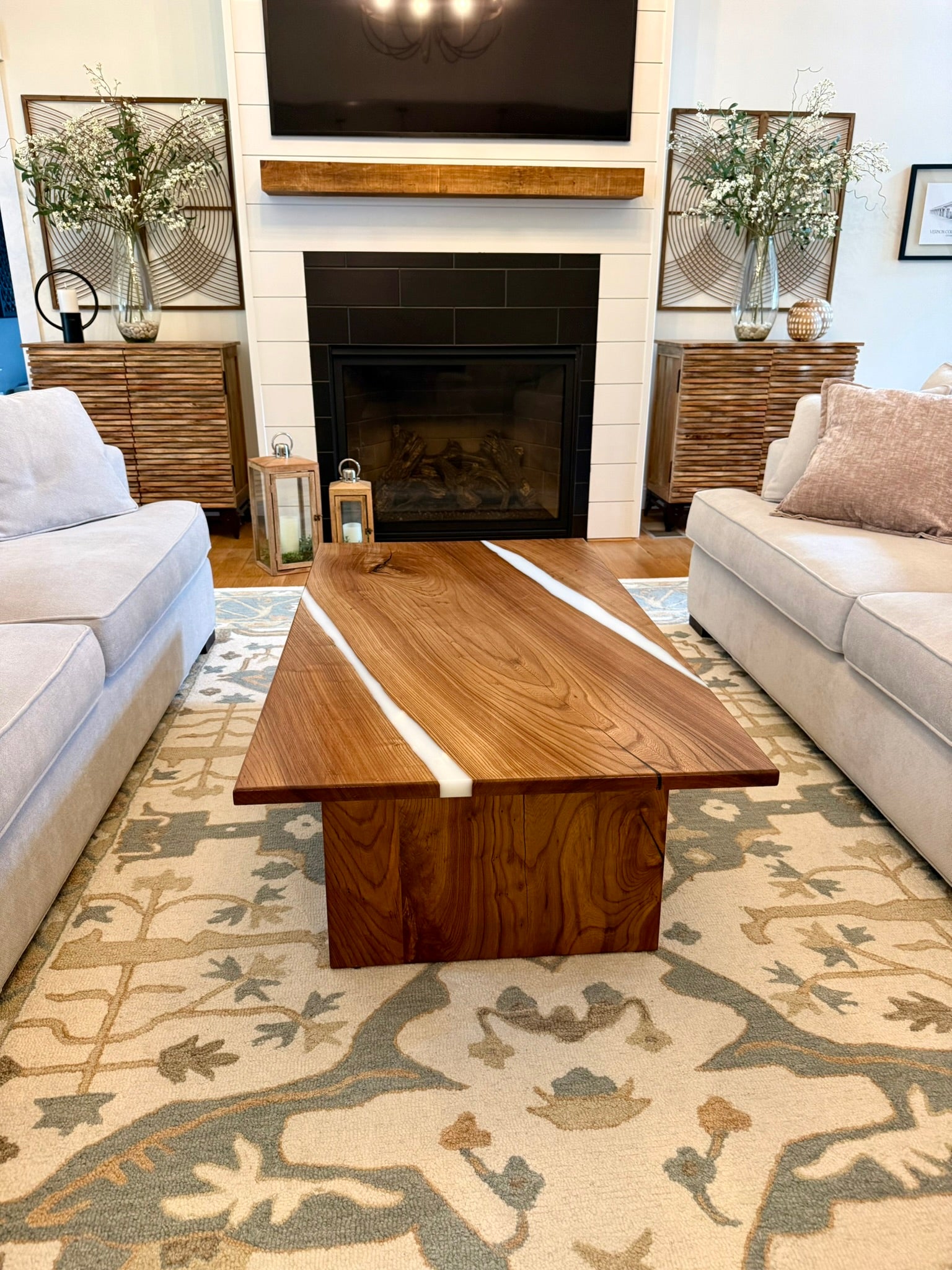 English Elm River Coffee Table