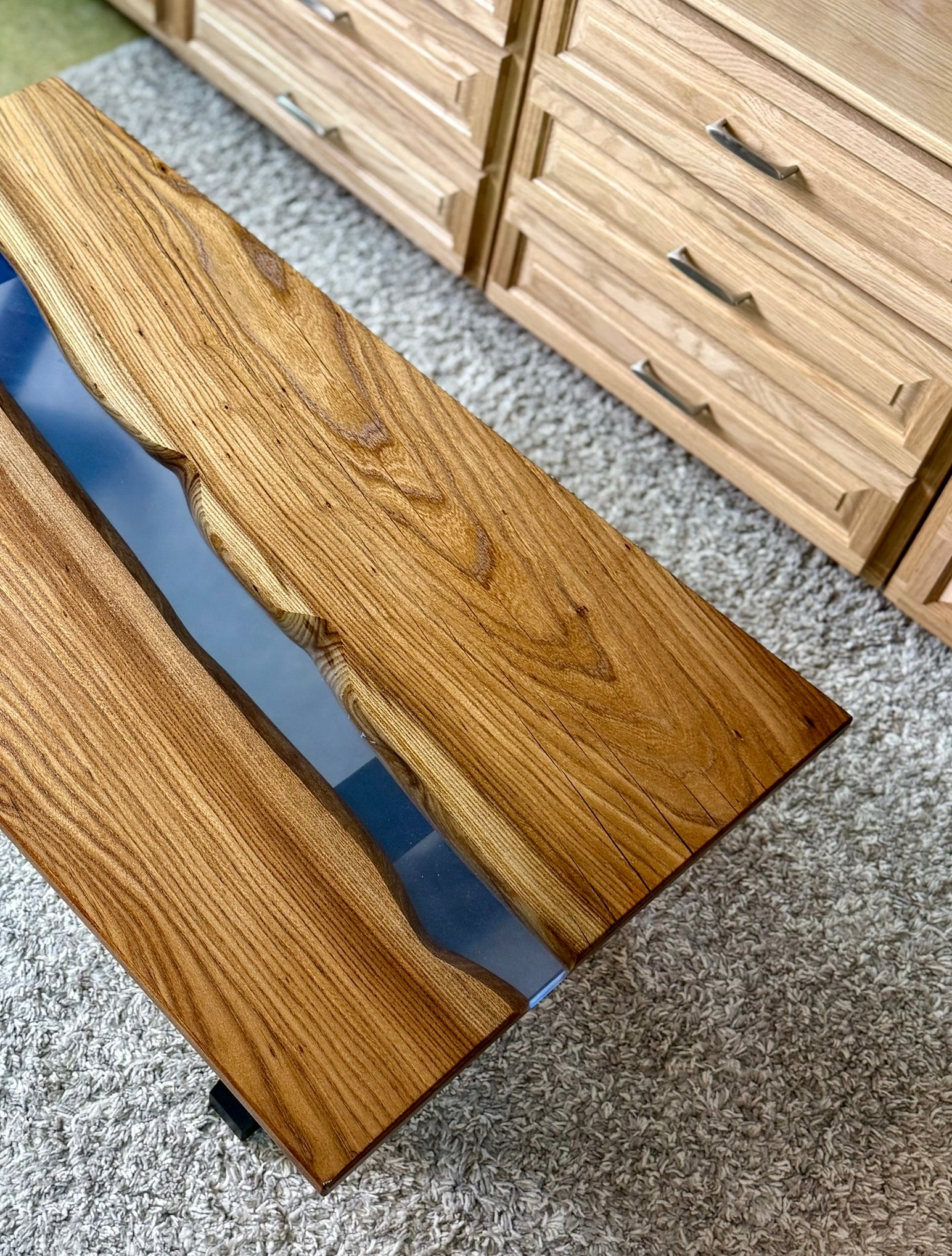 English Elm Blue Resin Coffee Table