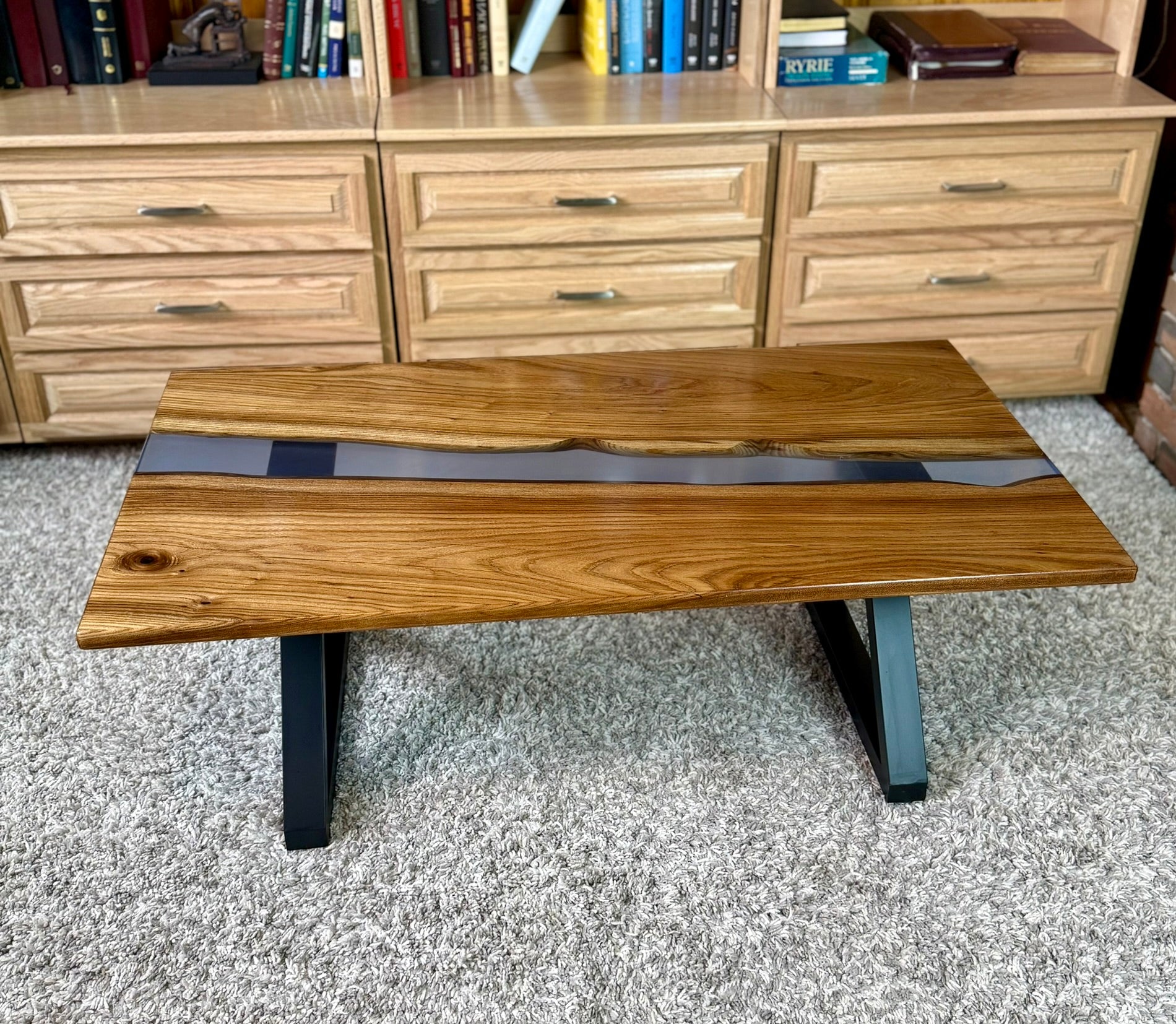 English Elm Blue Resin Coffee Table