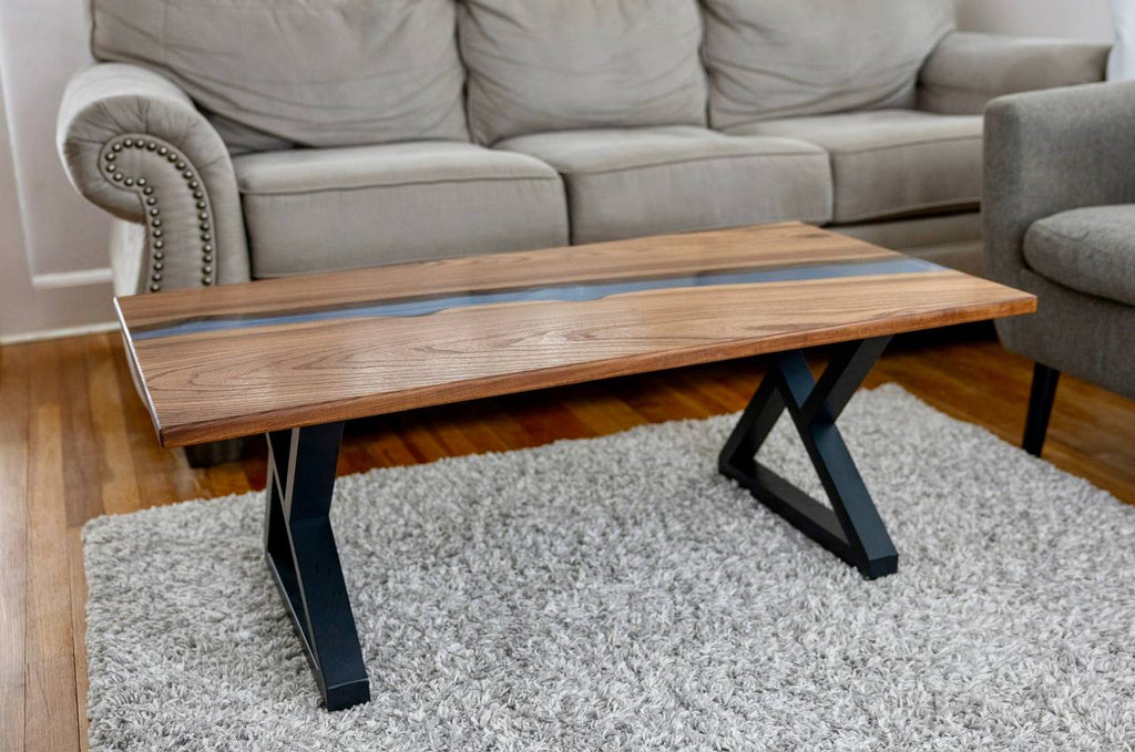 English Elm Blue Resin Coffee Table