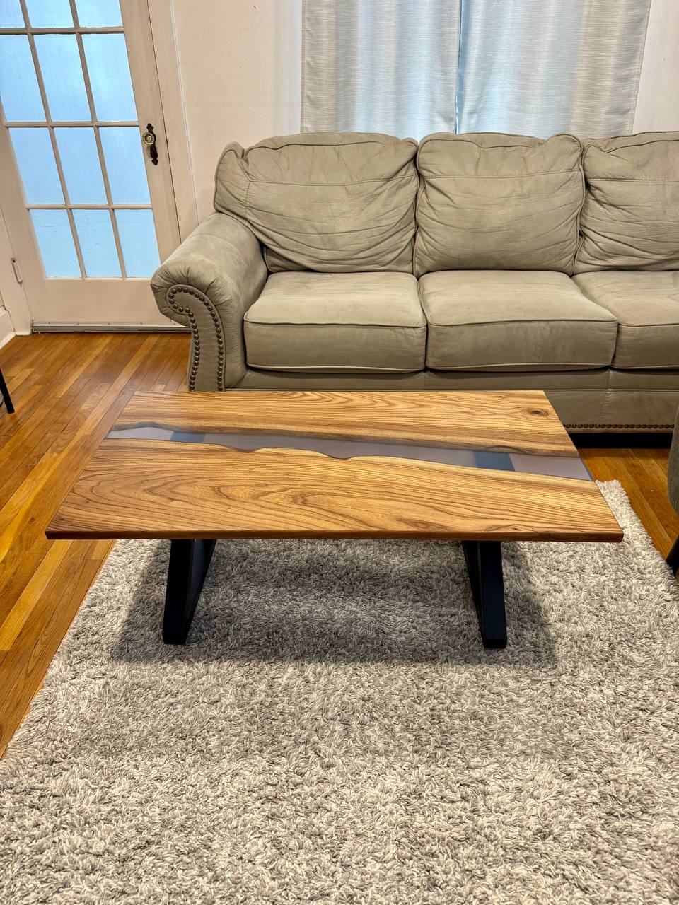 English Elm Blue Resin Coffee Table