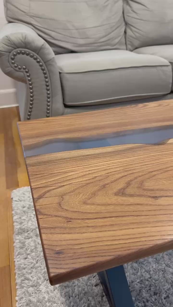 English Elm Blue Resin Coffee Table